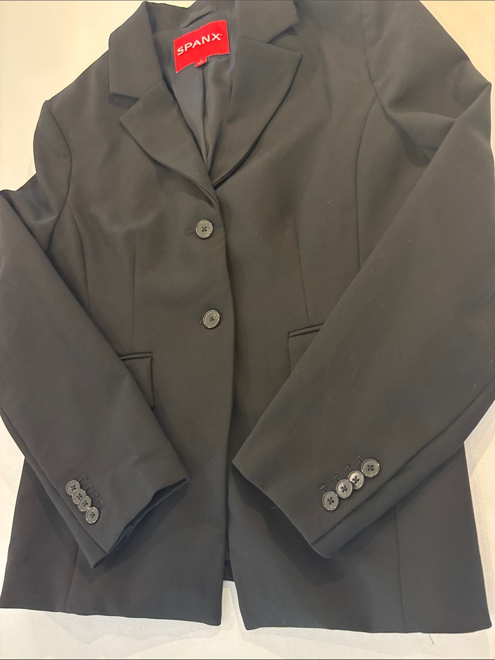 SPANX Women’s Black Two-Button Closure Tailored Blazer. Business- Casual. Large - Picture 4 of 11
